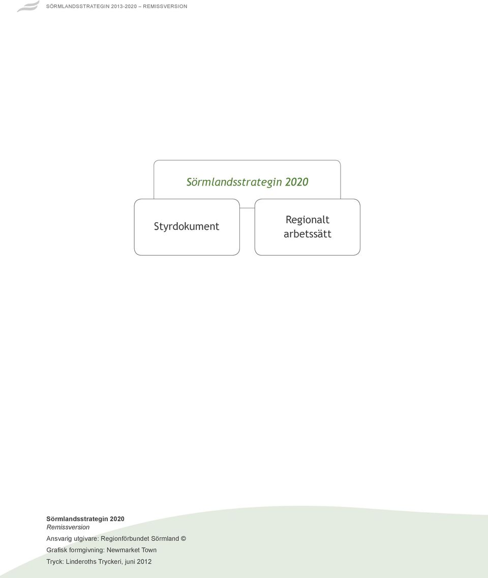 Remissversion Ansvarig utgivare: Regionförbundet Sörmland