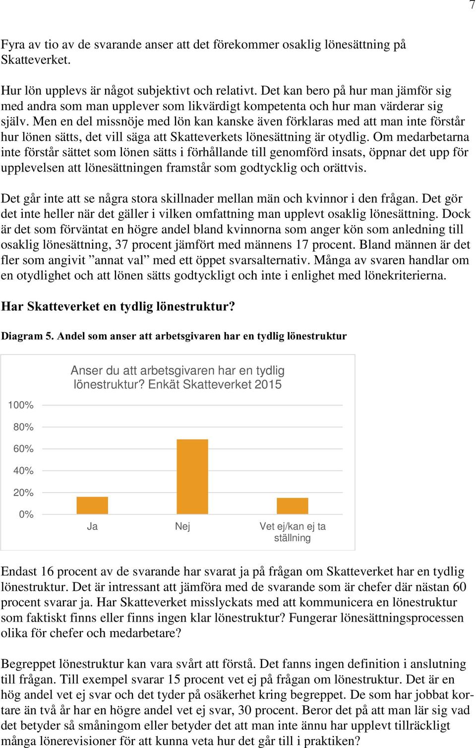 Men en del missnöje med lön kan kanske även förklaras med att man inte förstår hur lönen sätts, det vill säga att Skatteverkets lönesättning är otydlig.