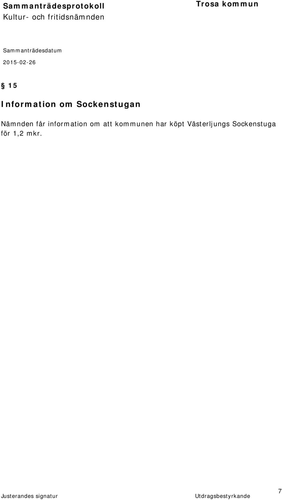 information om att kommunen