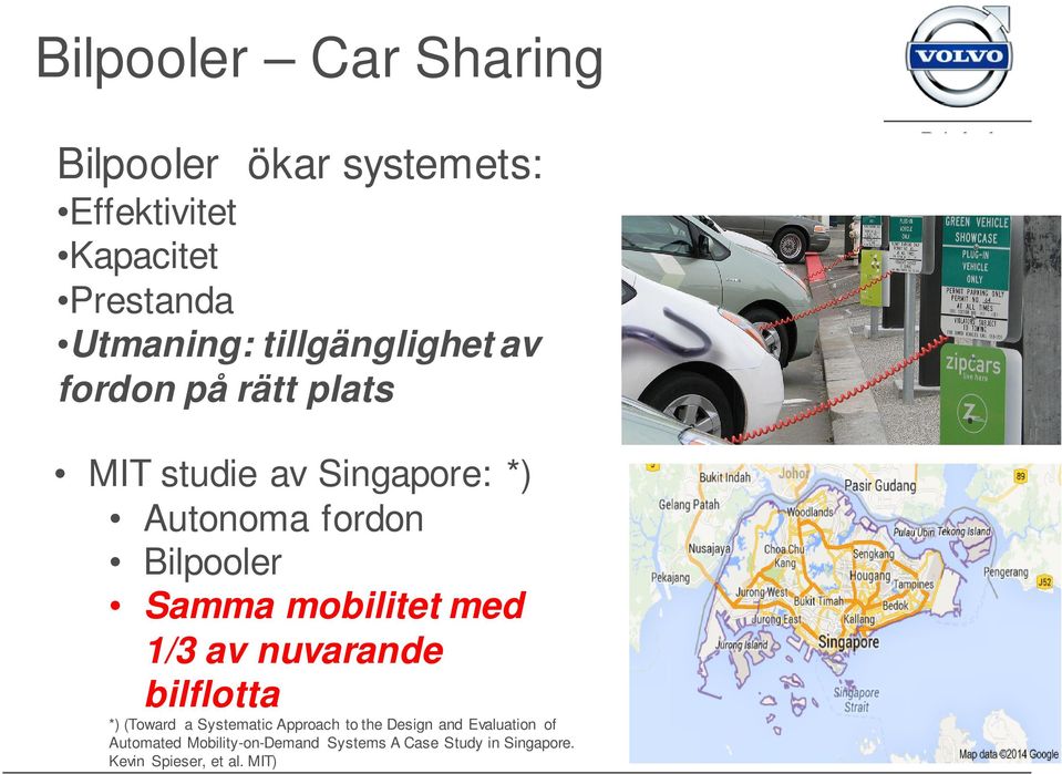 Samma mobilitet med 1/3 av nuvarande bilflotta *) (Toward a Systematic Approach to the Design