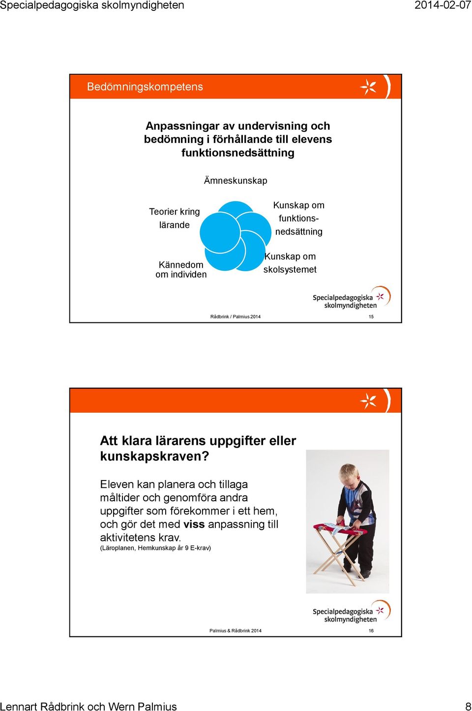 uppgifter eller kunskapskraven?