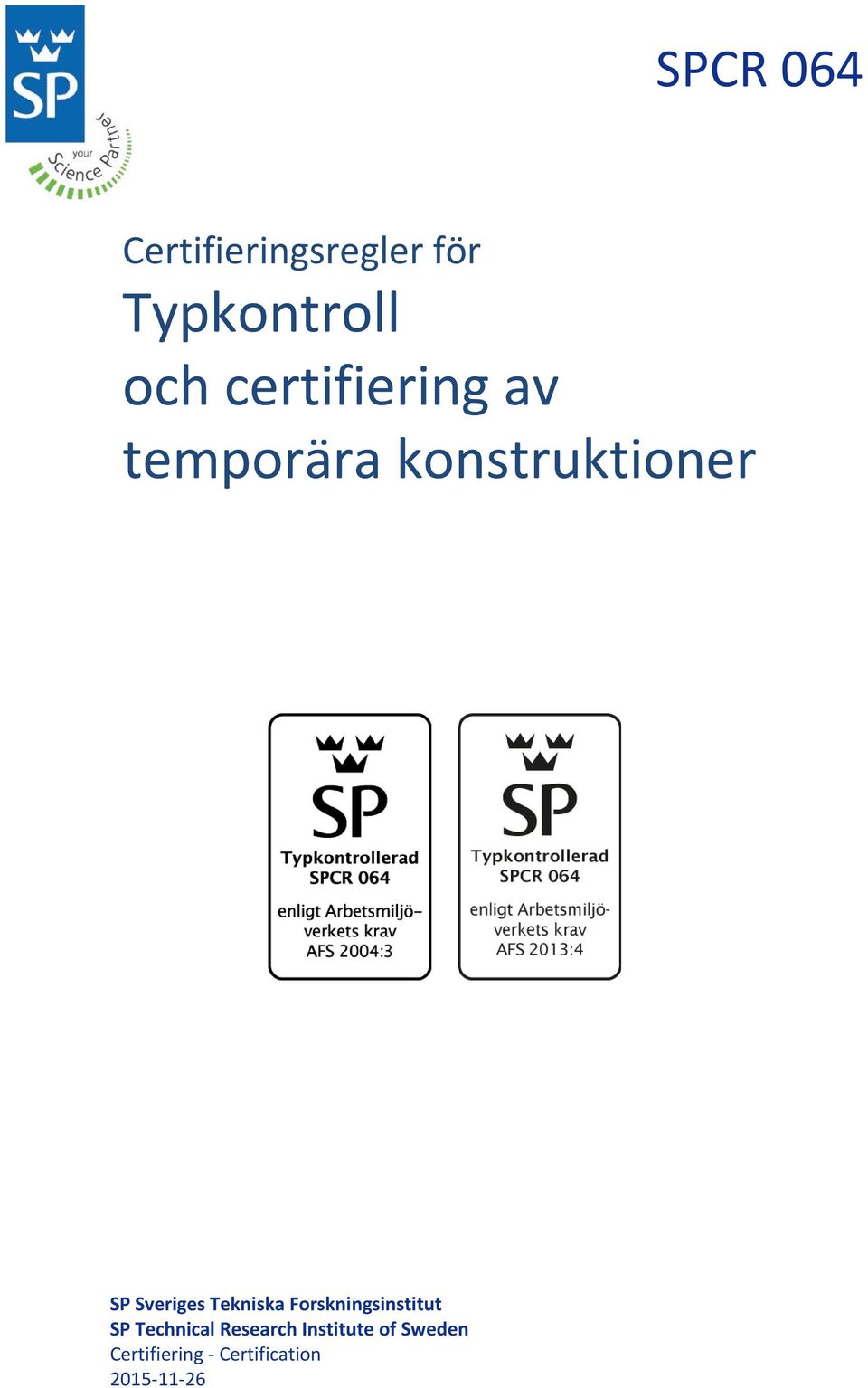 konstruktioner SP Technical Research