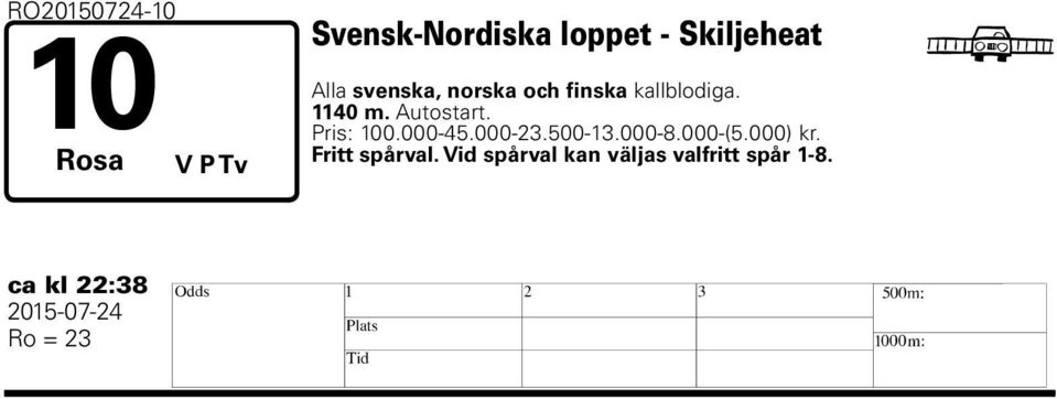 110 m. Autostart. Pris: 100.000-.000-3.00-13.000-.000-(.