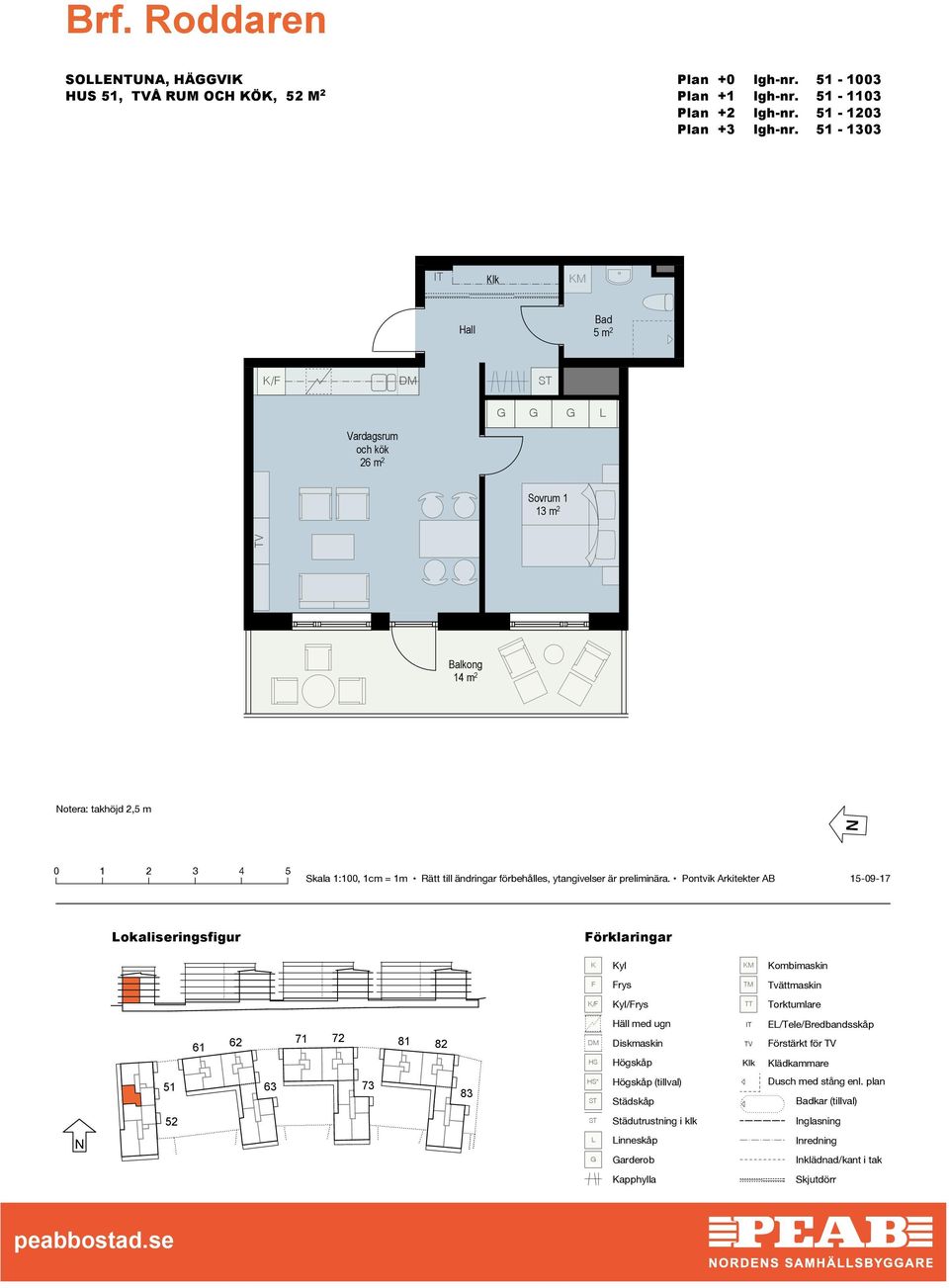 - 1303 5 m 2 2 13 m 2 14 m 2 otera: takhöjd 2,5 m okaliseringsfigur örklaringar