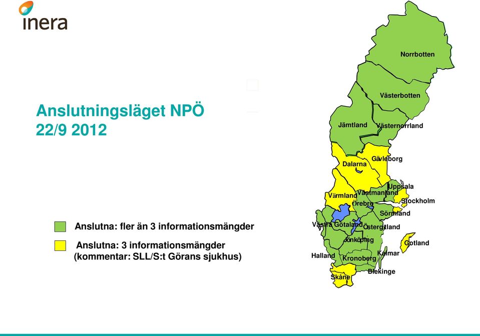 informationsmängder (kommentar: SLL/S:t Görans sjukhus) Uppsala V ä rmland Västmanland Ö