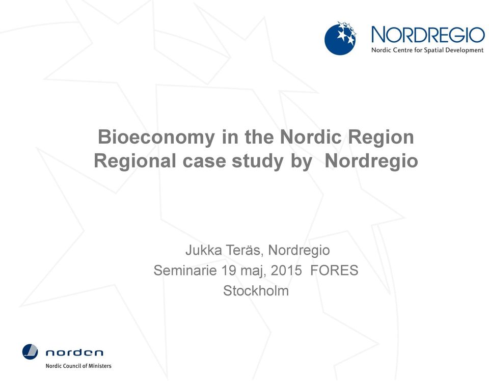 Nordregio Jukka Teräs,