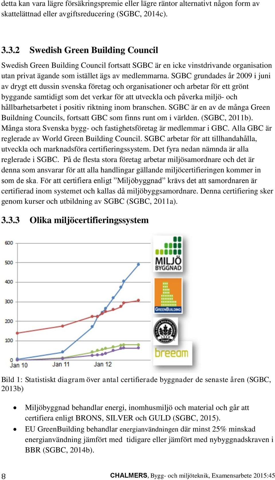 SGBC grundades år 2009 i juni av drygt ett dussin svenska företag och organisationer och arbetar för ett grönt byggande samtidigt som det verkar för att utveckla och påverka miljö- och