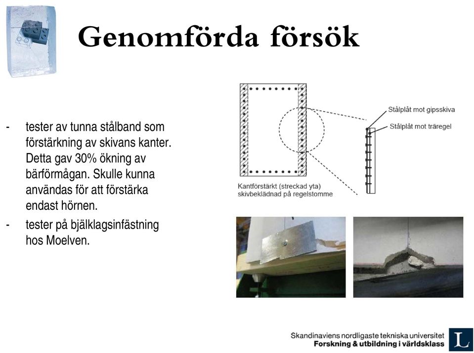 Detta gav 30% ökning av bärförmågan.