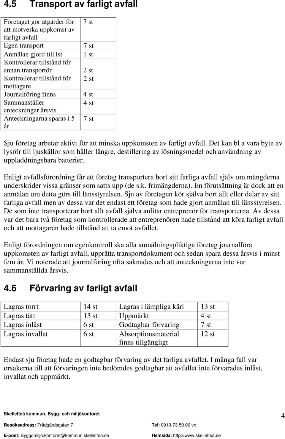 av farligt avfall. Det kan bl a vara byte av lysrör till ljuskällor som håller längre, destillering av lösningsmedel och användning av uppladdningsbara batterier.