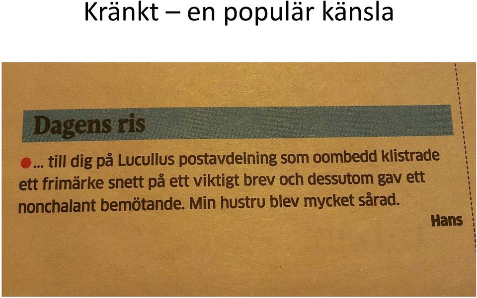 känsla