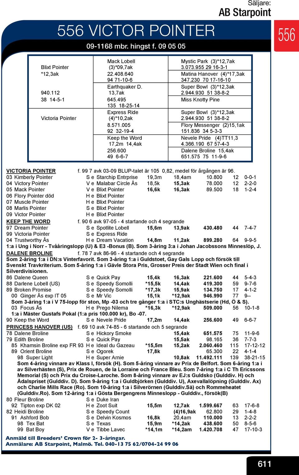 495 V Miss Knotty Pine 135 18-25-14 V Express Ride V Super Bowl (3)*12,3ak Victoria Pointer (4)*10,2ak V 2.944.930 51 38-8-2 8.571.005 V Flory Messenger (2)15,1ak 92 32-19-4 V 151.