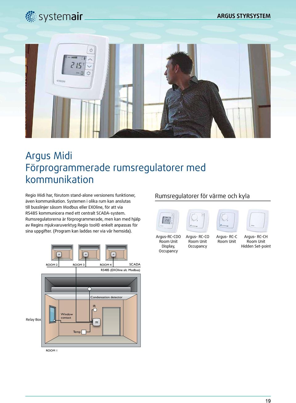 Rumsregulatorerna är förprogrammerade, men kan med hjälp av Regins mjukvaruverktyg Regio tool enkelt anpassas för sina uppgifter. (Program kan laddas ner via vår hemsida).