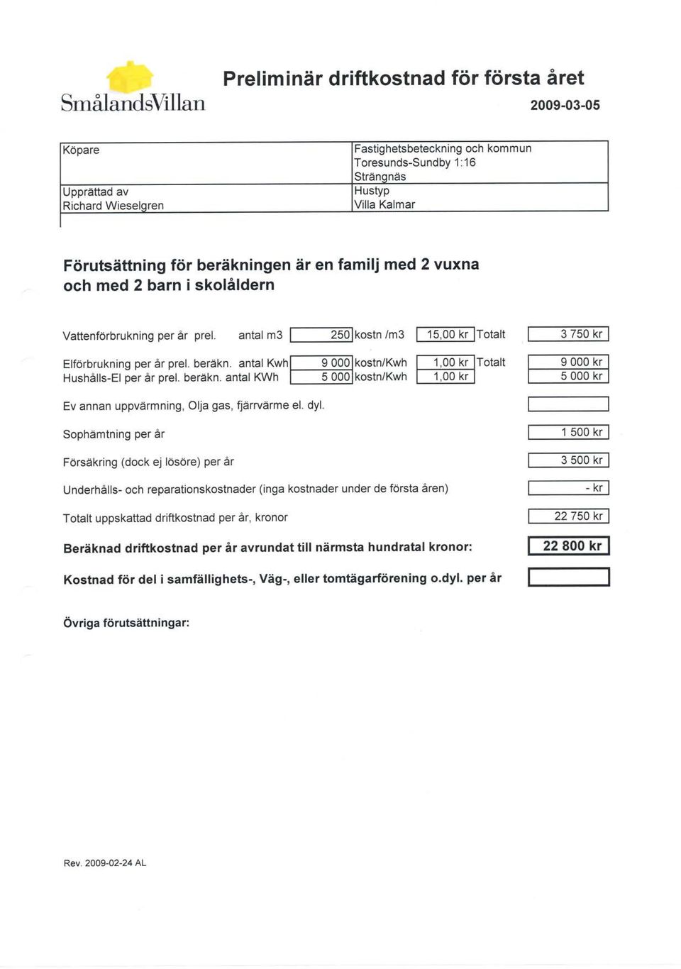 beräkn.anta KWh -oö1kostn/kwhlt'oökrl]mkrl Ev annan uppvärmning, Olja gas, fjärrvärme el. dyl.