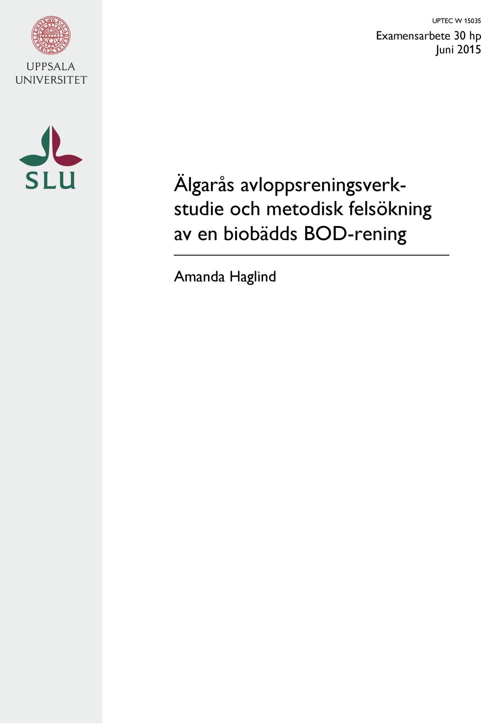 avloppsreningsverkstudie och