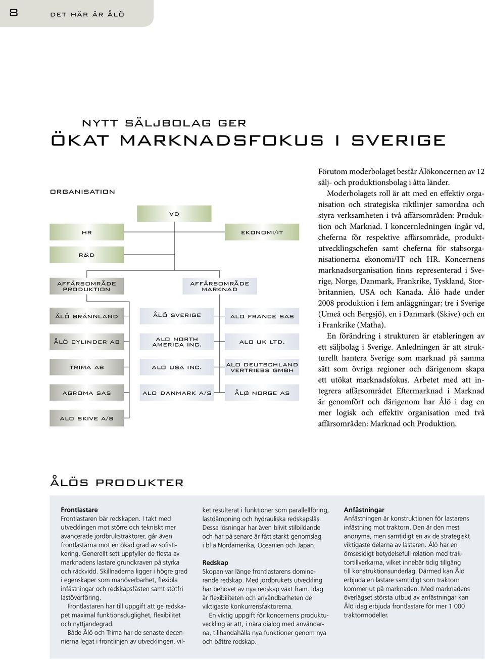 alo deutschland vertriebs gmbh ålø norge as Förutom moderbolaget består Ålökoncernen av 12 sälj- och produktionsbolag i åtta länder.