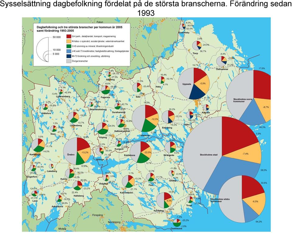 fördelat på de