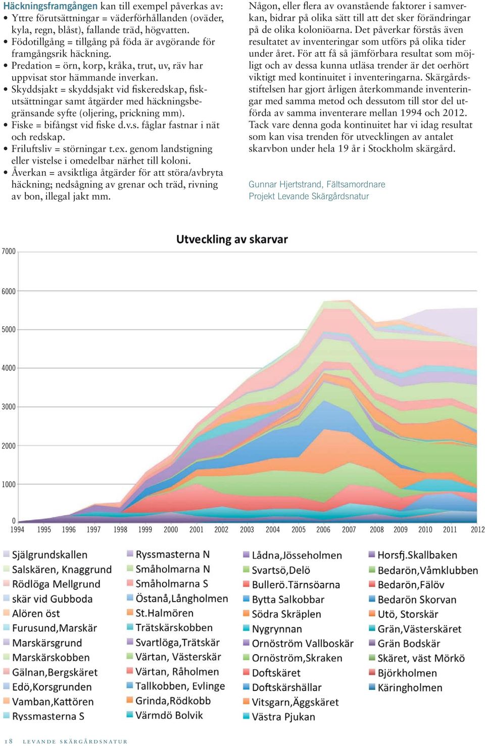 Skyddsjakt = skyddsjakt vid fiskeredskap, fisk - ut sättningar samt åtgärder med häckningsbegränsande syfte (oljering, prickning mm). Fiske = bifångst vid fiske d.v.s. fåglar fastnar i nät och redskap.