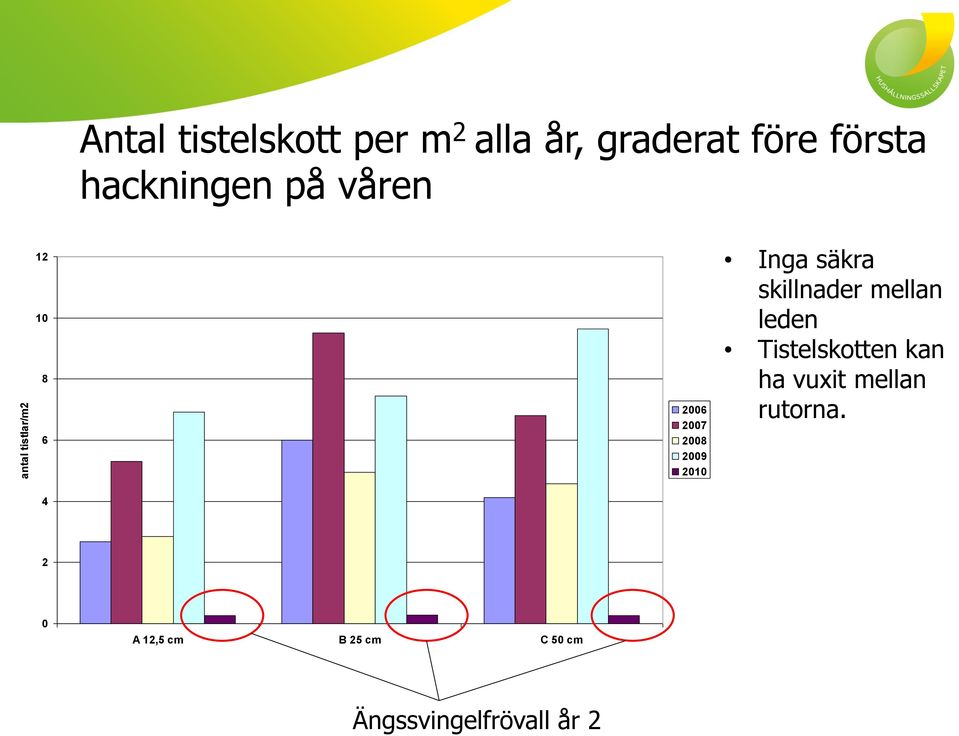 Inga säkra skillnader mellan leden Tistelskotten kan ha vuxit