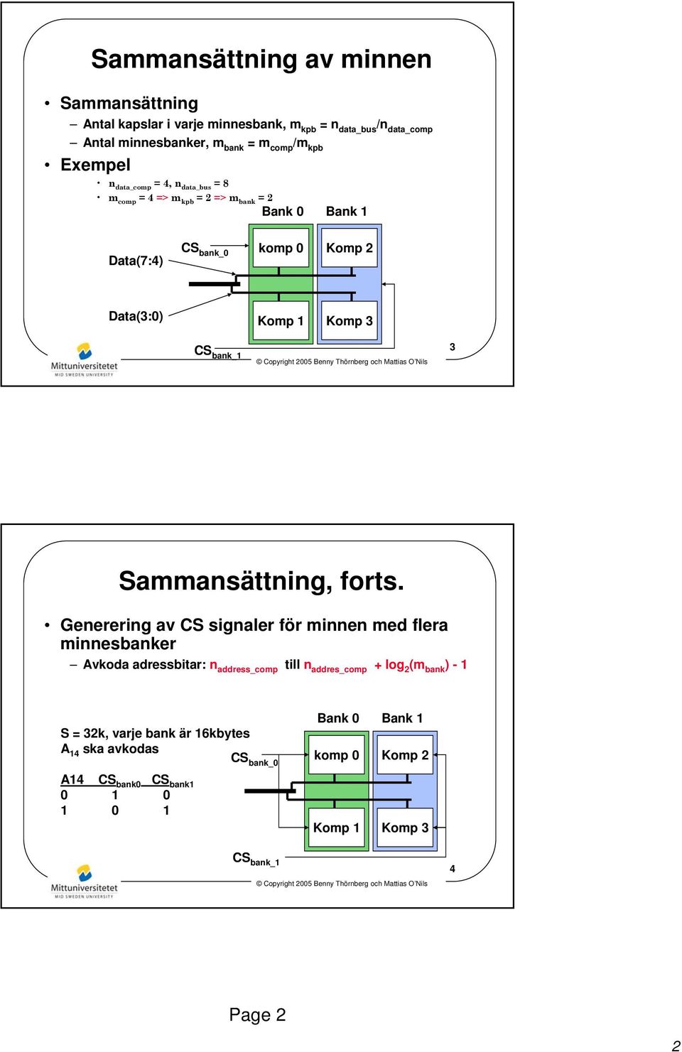 bank_1 3 Sammansättning, forts.