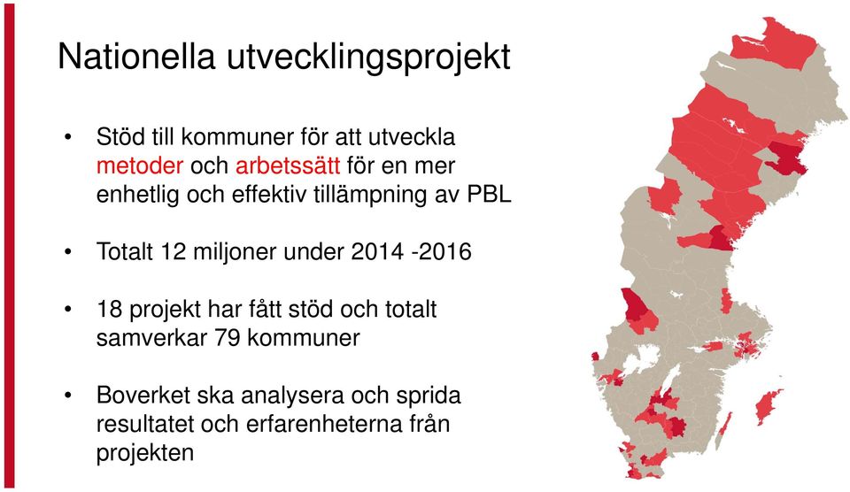 miljoner under 2014-2016 18 projekt har fått stöd och totalt samverkar 79