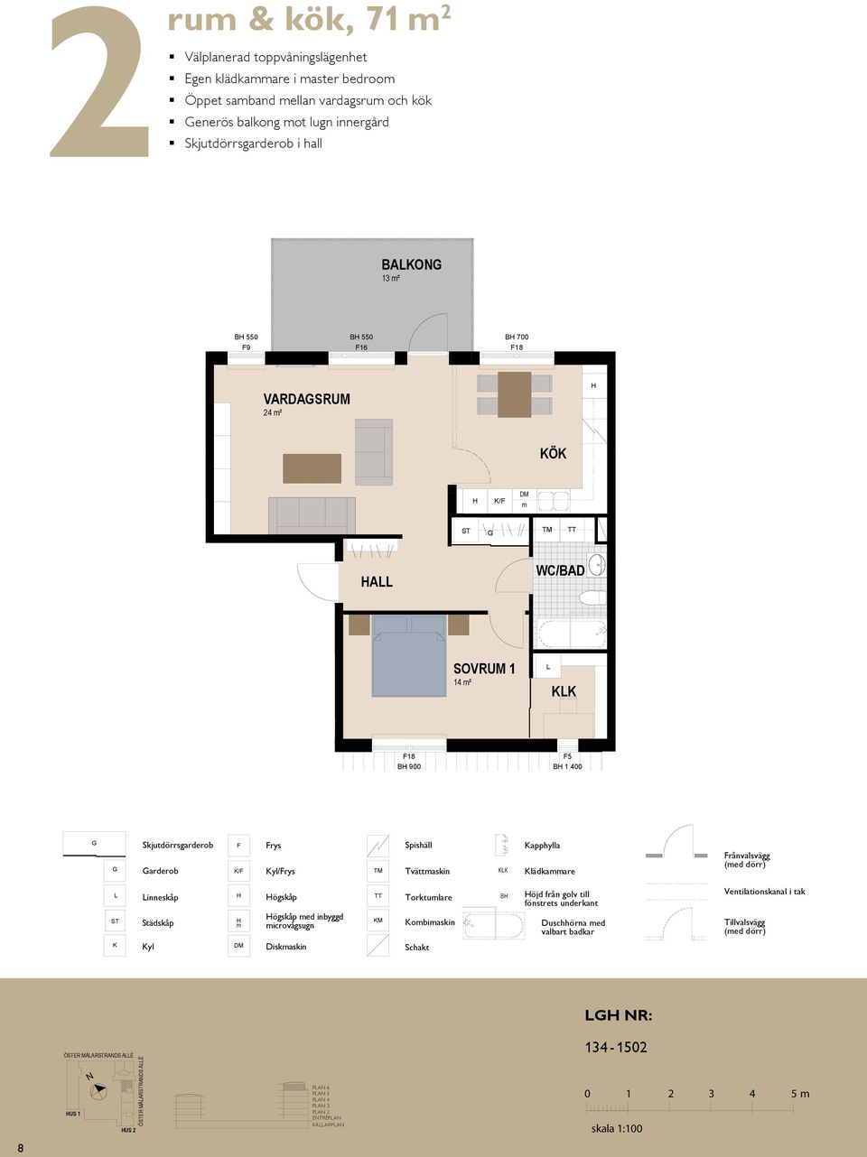 14 ² Skjutdörrsgarderob arderob inneskåp Städskåp / 2012.04.24 yl Med reservation för ev. ändringar och tryckfel.