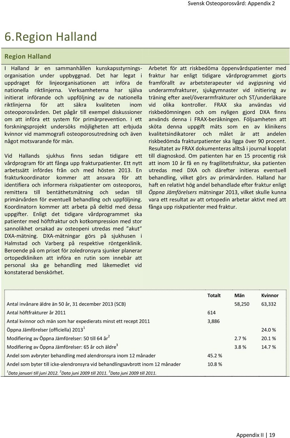 Verksamheterna har själva initierat införande och uppföljning av de nationella riktlinjerna för att säkra kvaliteten inom osteoporosvården.