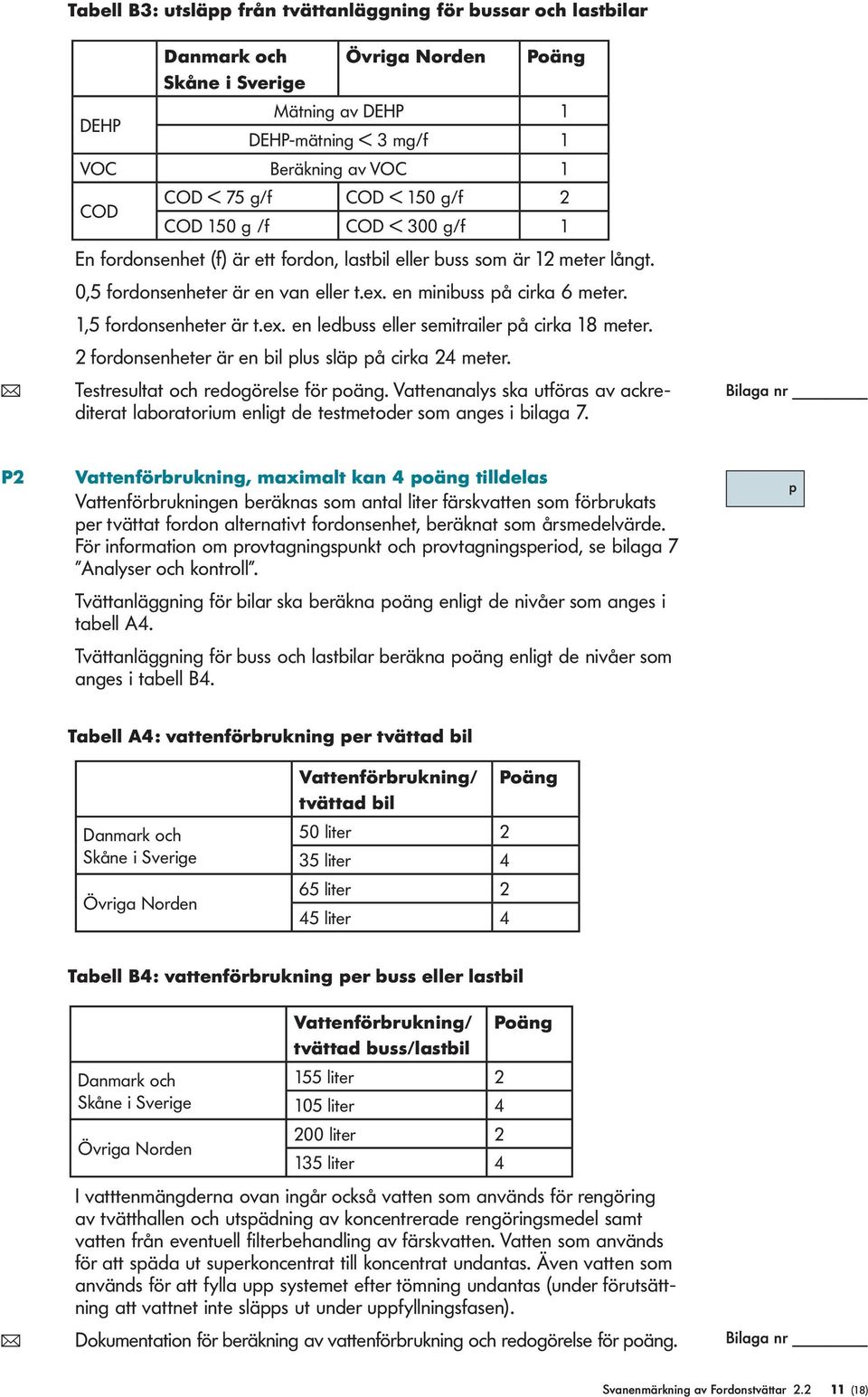 1,5 fordonsenheter är t.ex. en ledbuss eller semitrailer på cirka 18 meter. 2 fordonsenheter är en bil plus släp på cirka 24 meter. ( Testresultat och redogörelse för poäng.