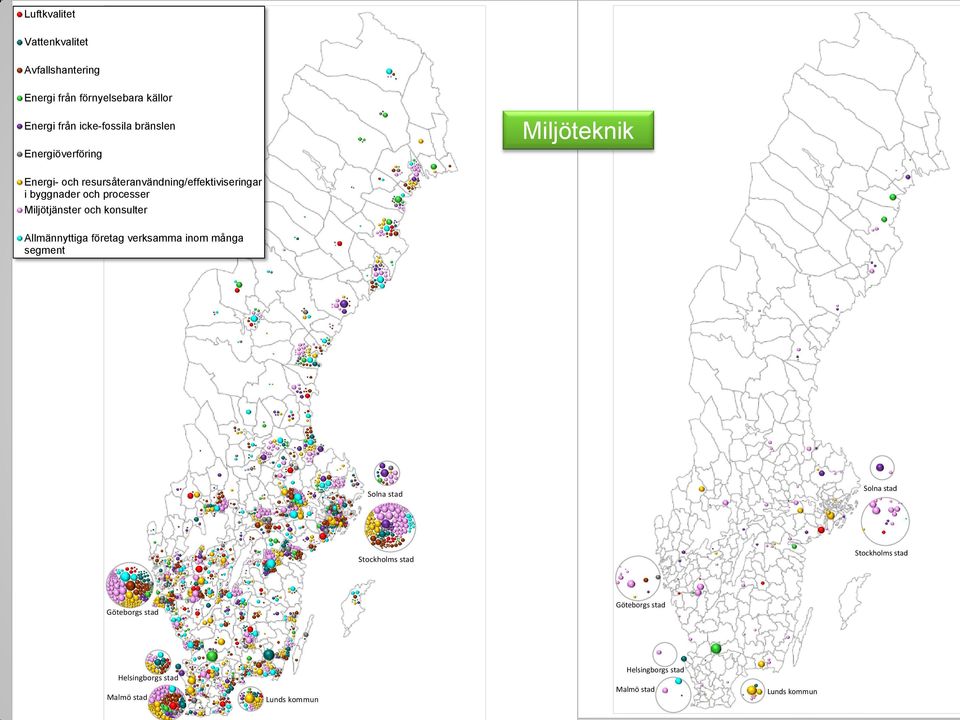 Miljötjänster och konsulter Allmännyttiga företag verksamma inom många segment Solna stad Solna stad Stockholms stad
