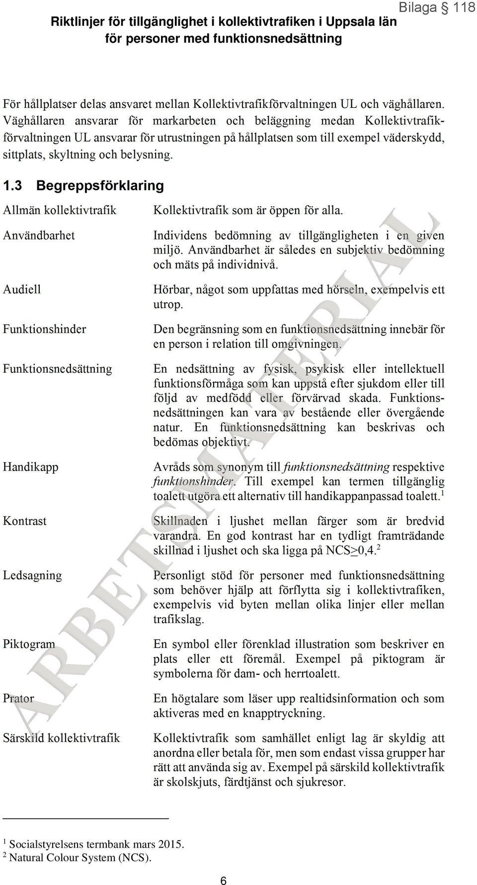 3 Begreppsförklaring Allmän kollektivtrafik Användbarhet Audiell Funktionshinder Funktionsnedsättning Handikapp Kontrast Ledsagning Piktogram Prator Särskild kollektivtrafik Kollektivtrafik som är