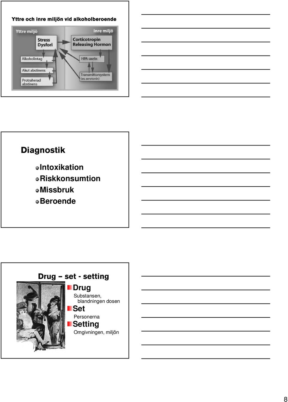 Beroende Drug set - setting Drug Substansen,