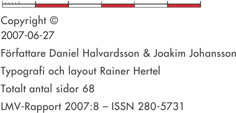 och layout Rainer H ertel Totalt antal