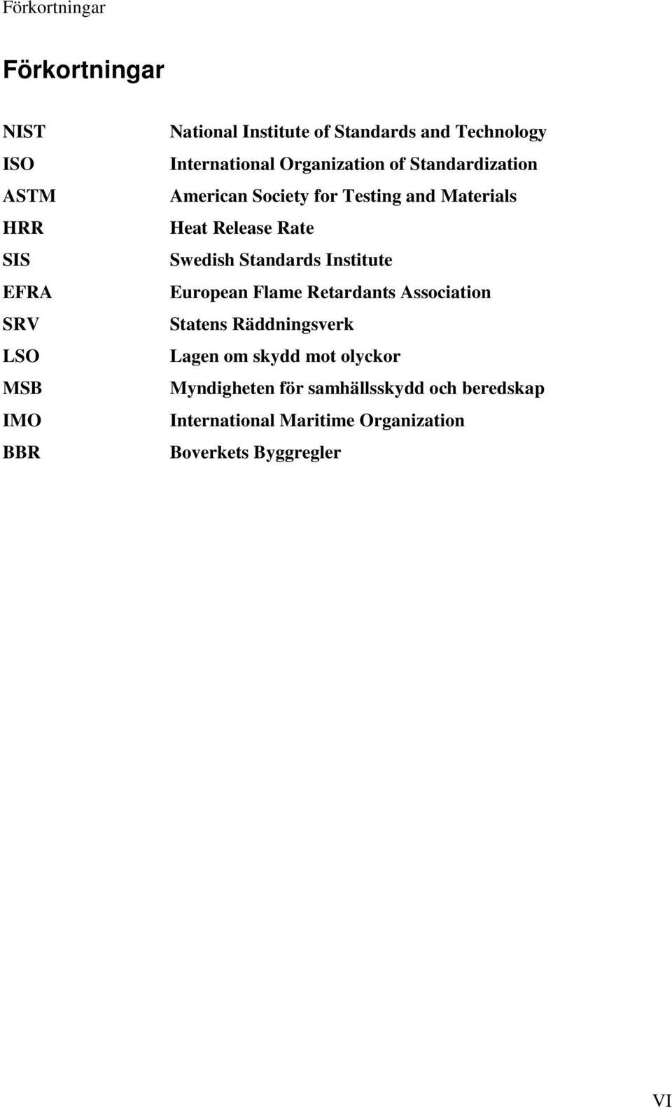 Release Rate Swedish Standards Institute European Flame Retardants Association Statens Räddningsverk Lagen om