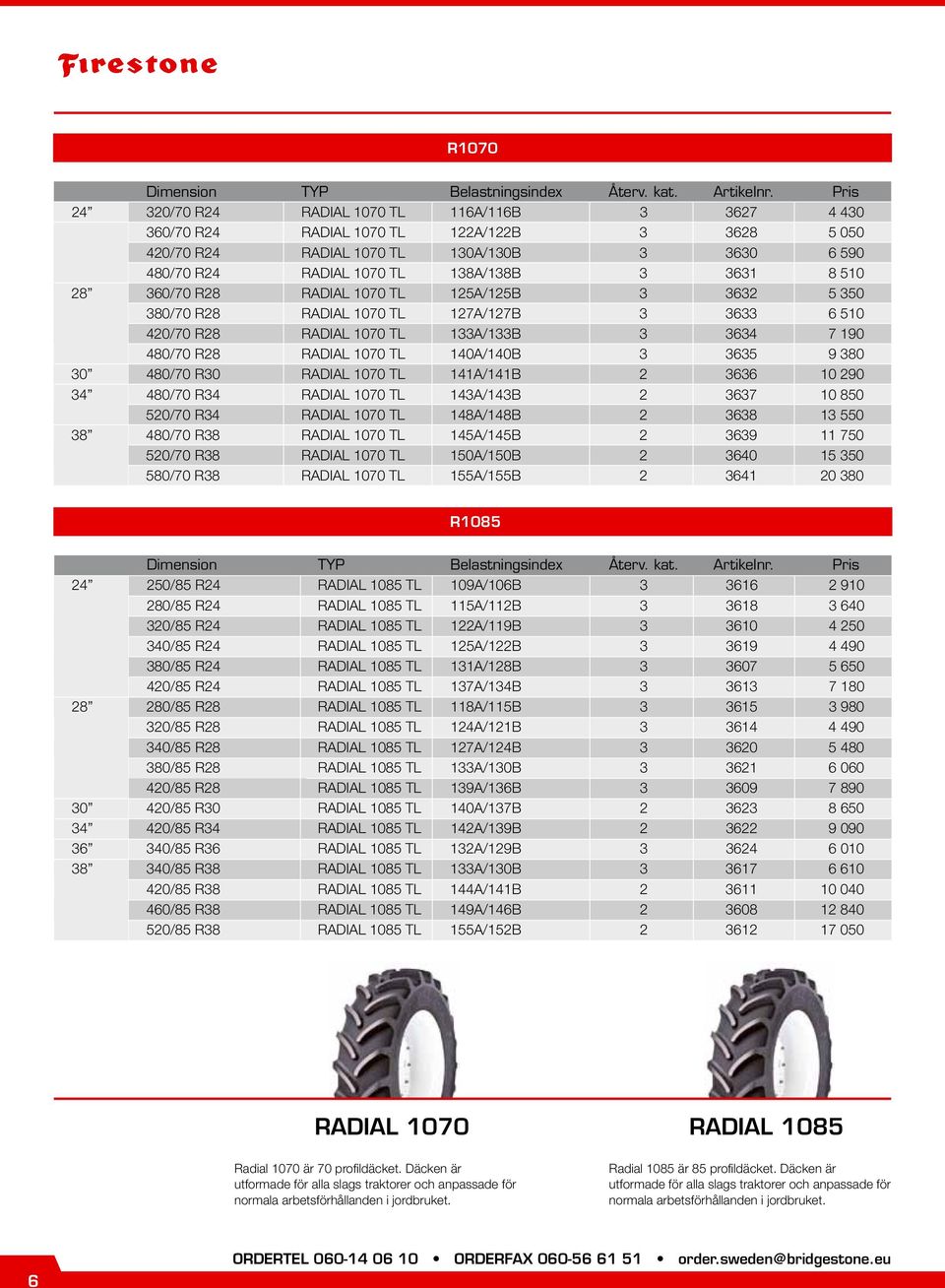 510 28 360/70 R28 RADIAL 1070 TL 125A/125B 3 3632 5 350 380/70 R28 RADIAL 1070 TL 127A/127B 3 3633 6 510 420/70 R28 RADIAL 1070 TL 133A/133B 3 3634 7 190 480/70 R28 RADIAL 1070 TL 140A/140B 3 3635 9