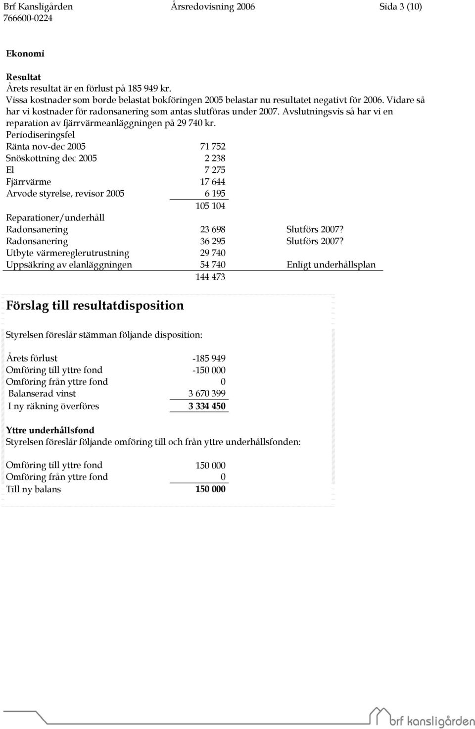 Avslutningsvis så har vi en reparation av fjärrvärmeanläggningen på 29 740 kr.