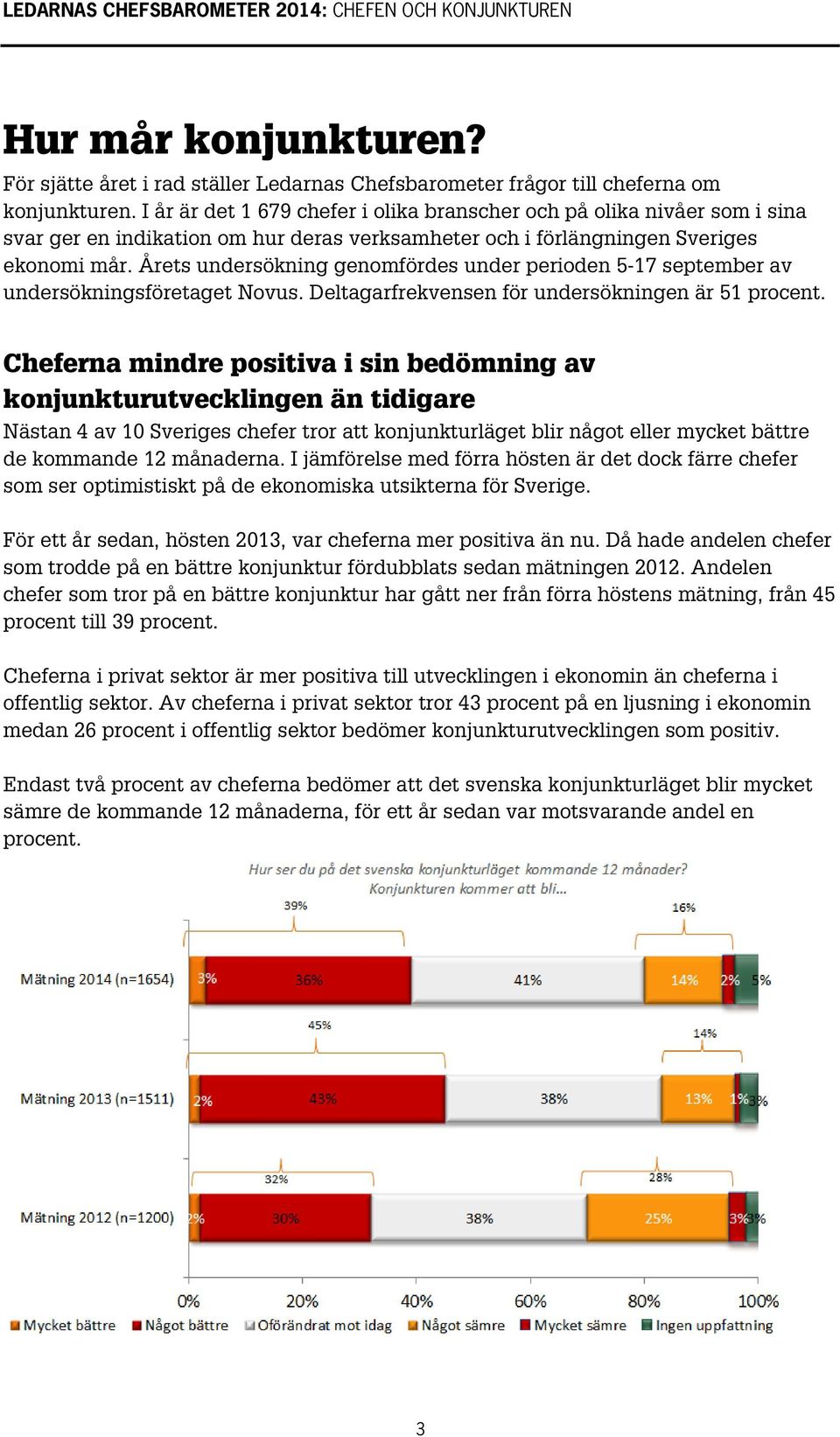 Årets undersökning genomfördes under perioden 5-17 september av undersökningsföretaget Novus. Deltagarfrekvensen för undersökningen är 51 procent.