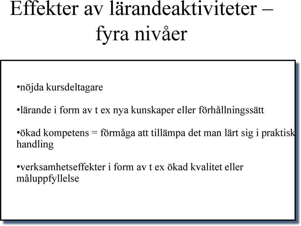 kompetens = förmåga att tillämpa det man lärt sig i praktisk