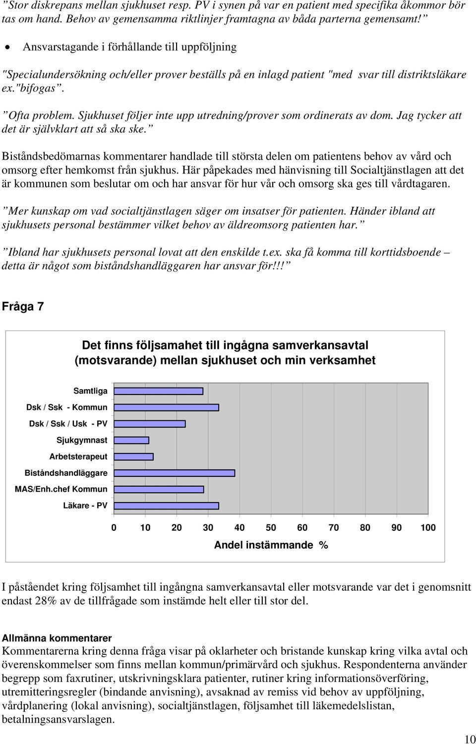 Sjukhuset följer inte upp utredning/prover som ordinerats av dom. Jag tycker att det är självklart att så ska ske.