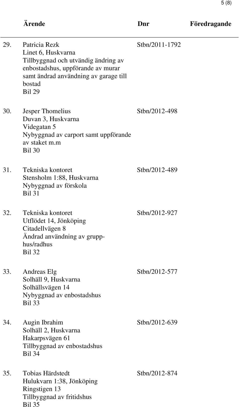 Tekniska kontoret Stensholm 1:88, Huskvarna Nybyggnad av förskola Bil 31 Stbn/2012-489 32.