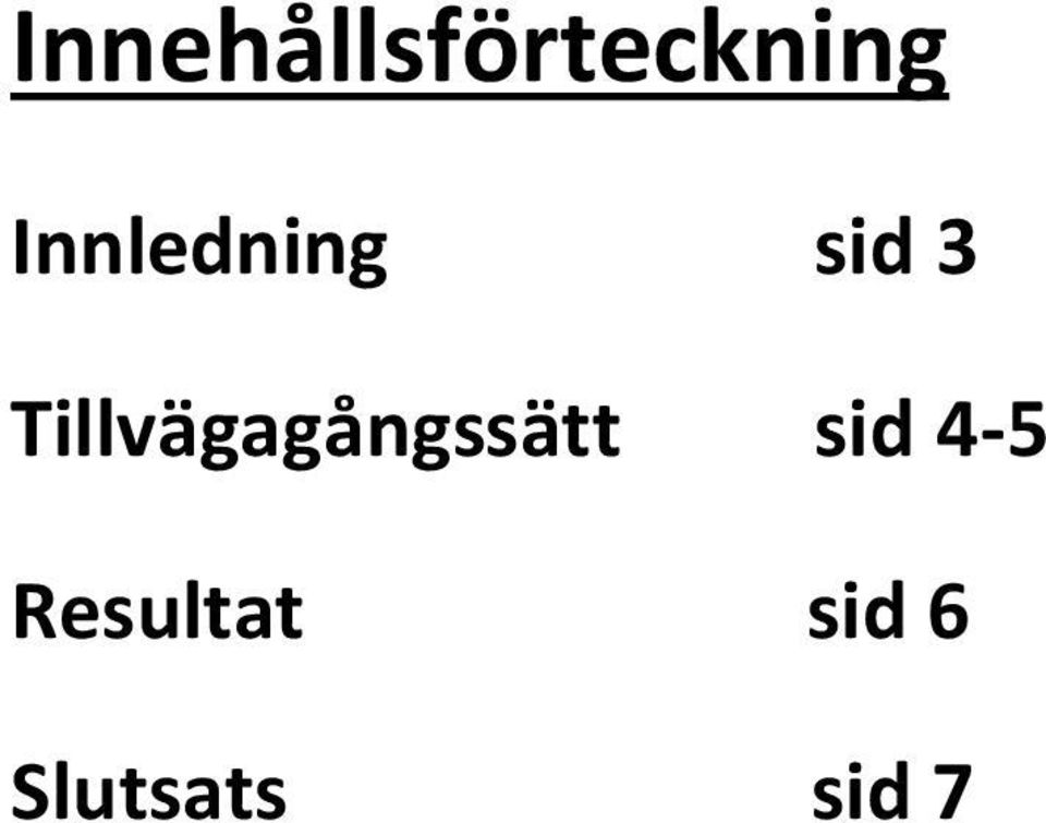 Tillvägagångssätt sid