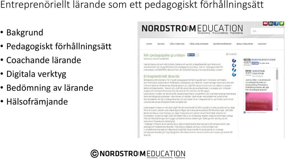 Pedagogiskt förhållningsätt Coachande