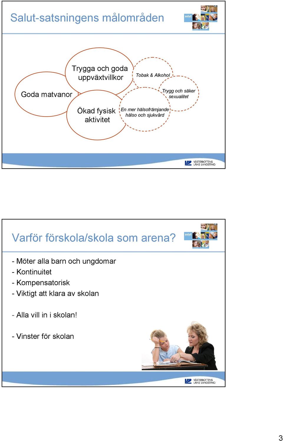 sjukvård Varför förskola/skola som arena?