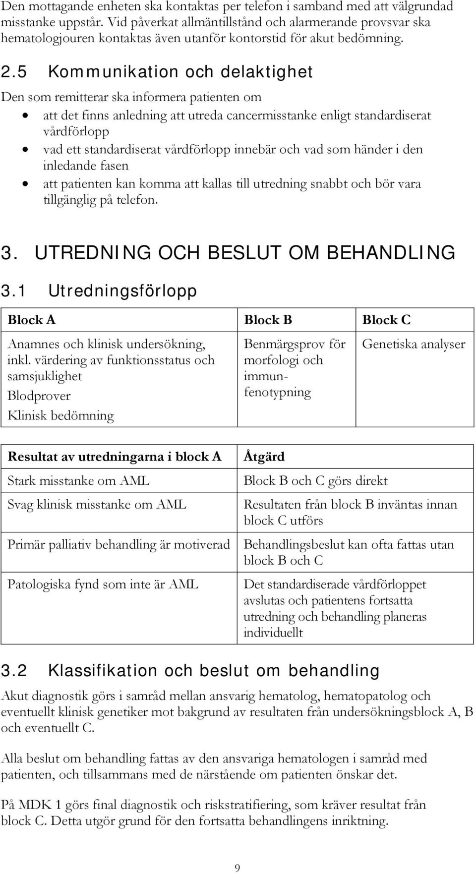 5 Kommunikation och delaktighet Den som remitterar ska informera patienten om att det finns anledning att utreda cancermisstanke enligt standardiserat vårdförlopp vad ett standardiserat vårdförlopp