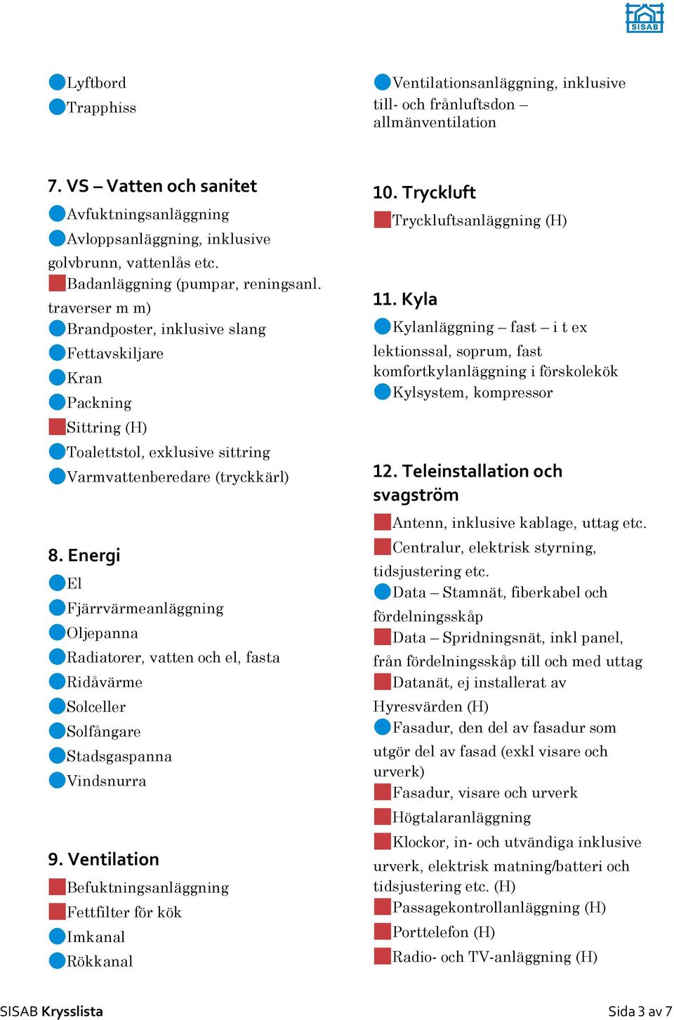 Energi El Fjärrvärmeanläggning Oljepanna Radiatorer, vatten och el, fasta Ridåvärme Solceller Solfångare Stadsgaspanna Vindsnurra 9.