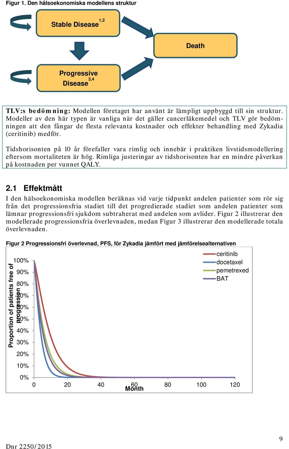 Tidshorisonten på 10 år förefaller vara rimlig och innebär i praktiken livstidsmodellering eftersom mortaliteten är hög.