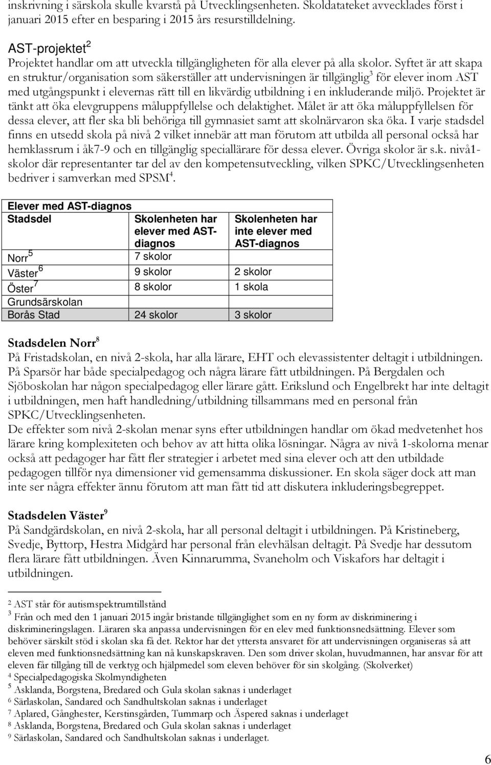 Syftet är att skapa en struktur/organisation som säkerställer att undervisningen är tillgänglig 3 för elever inom AST med utgångspunkt i elevernas rätt till en likvärdig utbildning i en inkluderande