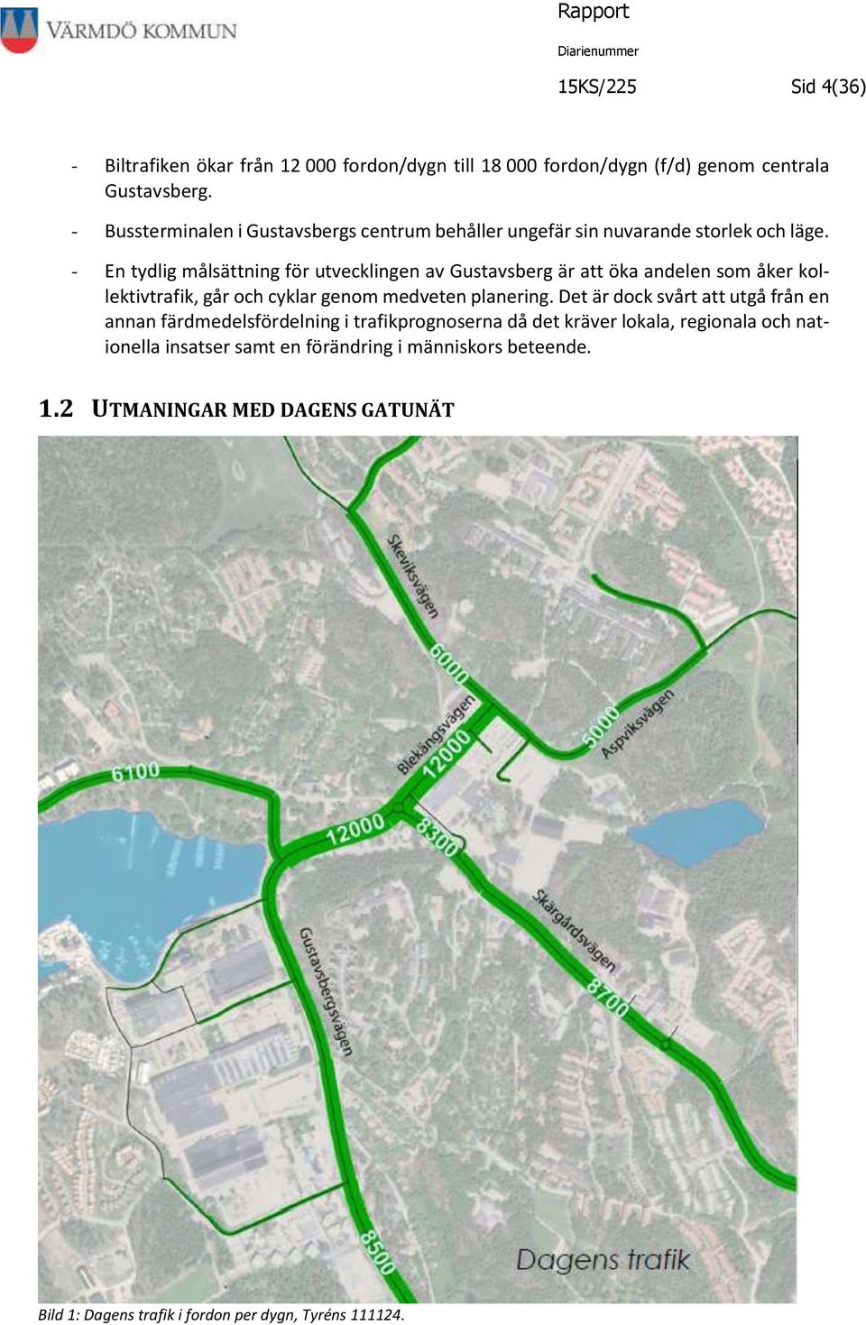 En tydlig målsättning för utvecklingen av Gustavsberg är att öka andelen som åker kollektivtrafik, går och cyklar genom medveten planering.