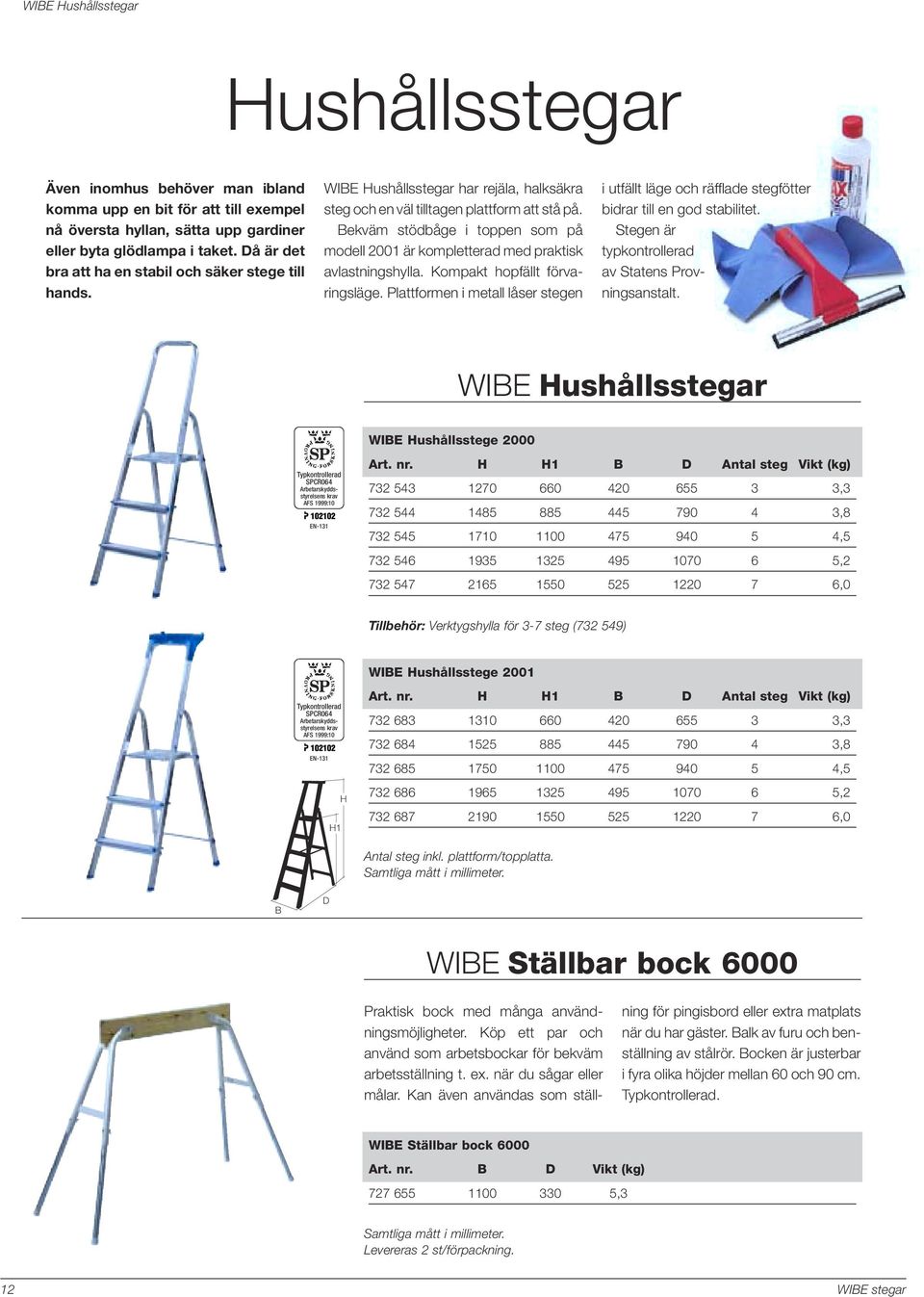 ekväm stödbåge i toppen som på modell 2001 är kompletterad med praktisk avlastningshylla. Kompakt hopfällt förvaringsläge.