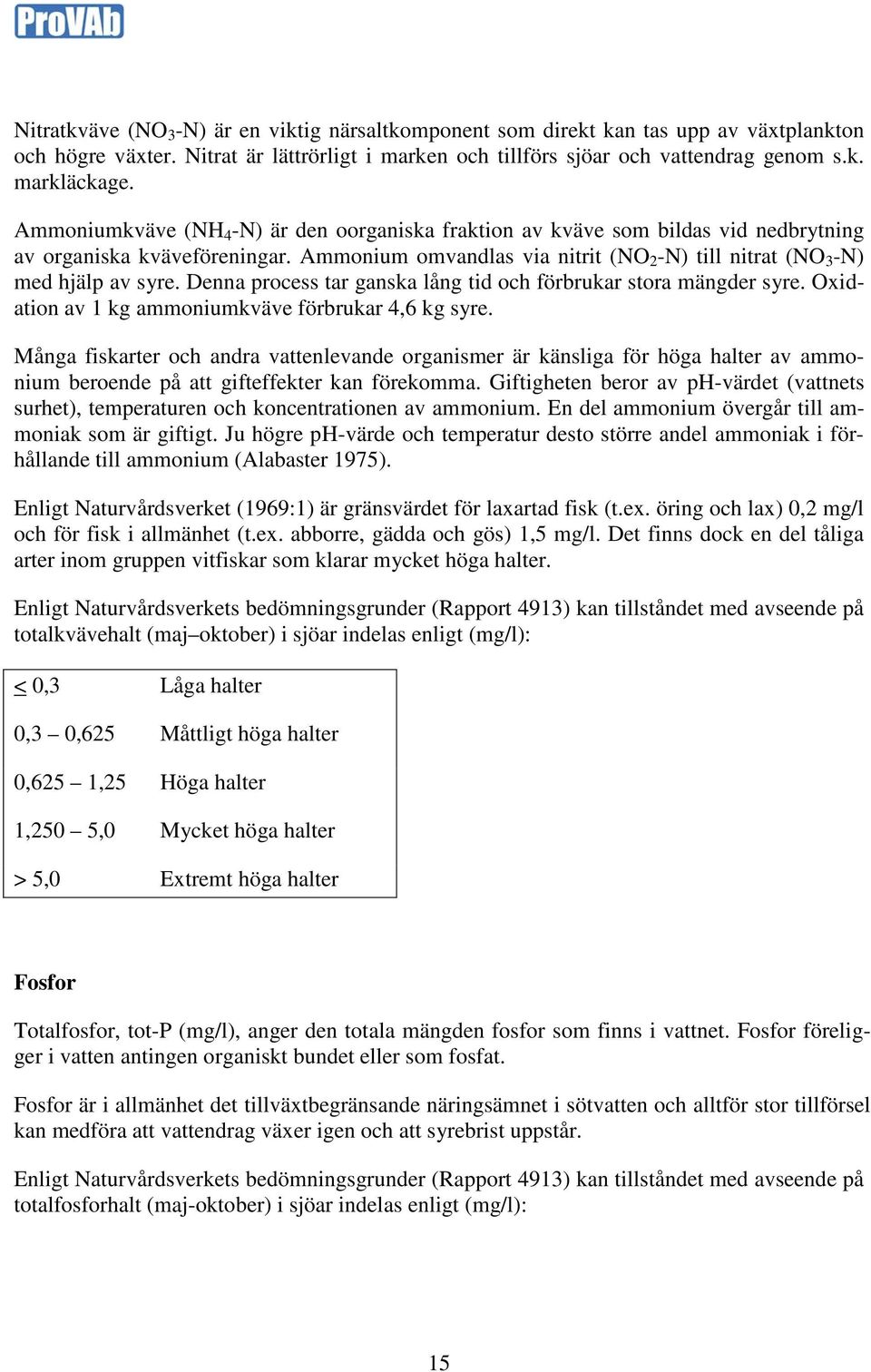 Denna process tar ganska lång tid och förbrukar stora mängder syre. Oxidation av 1 kg ammoniumkväve förbrukar 4,6 kg syre.