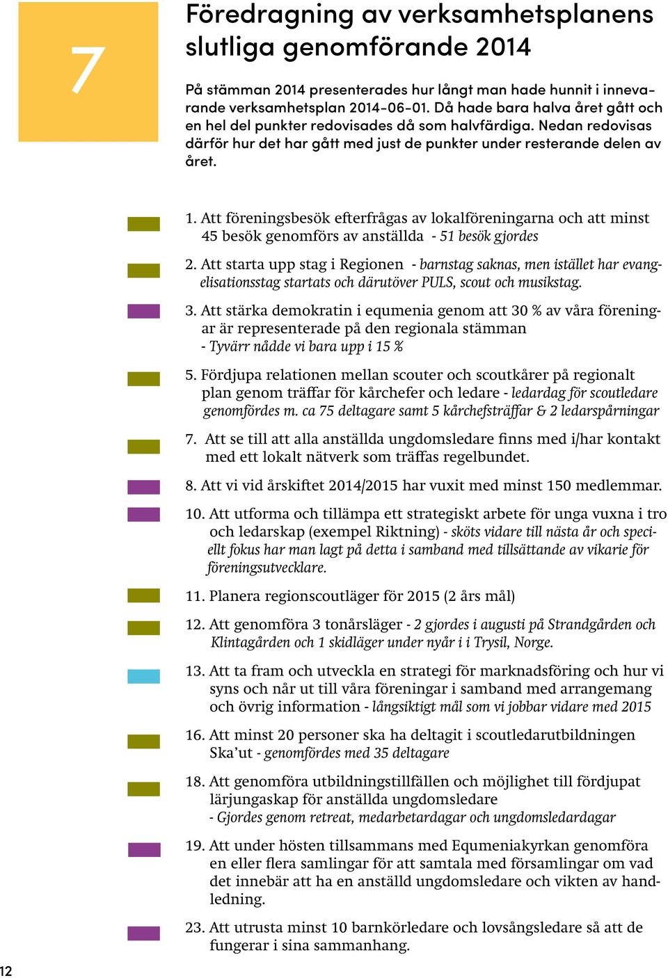 Att föreningsbesök efterfrågas av lokalföreningarna och att minst 45 besök genomförs av anställda - 51 besök gjordes 2.