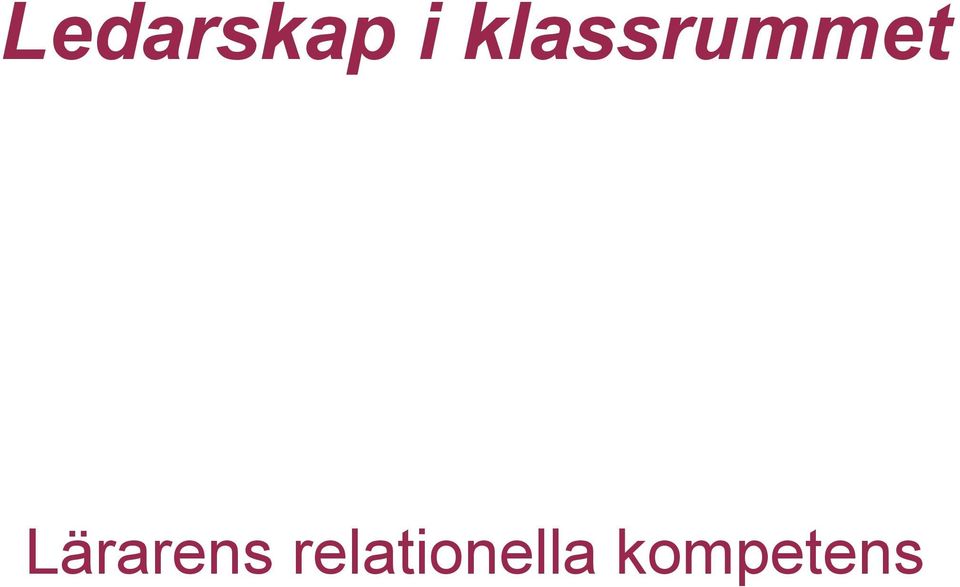 Lärarens